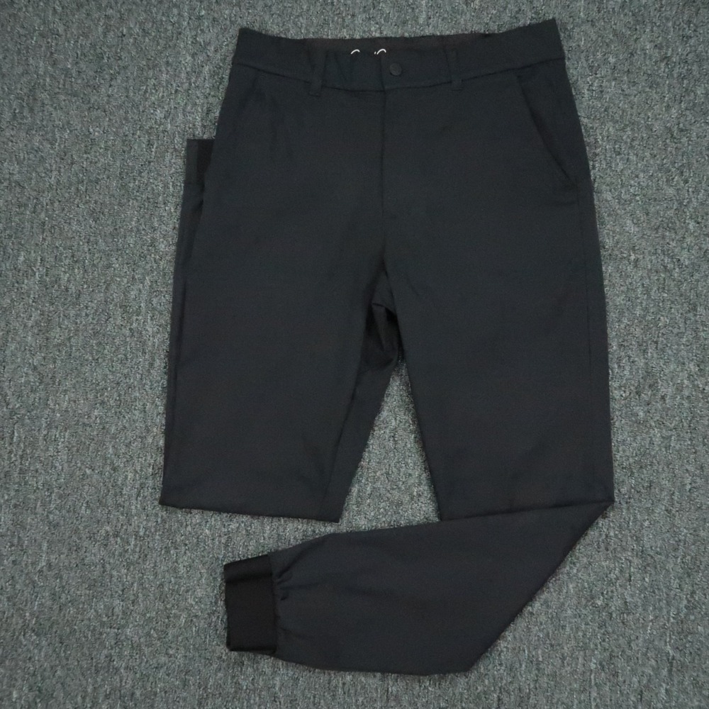 Good‎ Good Golf Pants Mens 30x31 Black Zip Pocket Chino Trouser Stretch